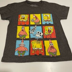 Spongebob Squarepants Graphic Tee Kid's size XS Dark Gray Short Sleeve T-Shirt